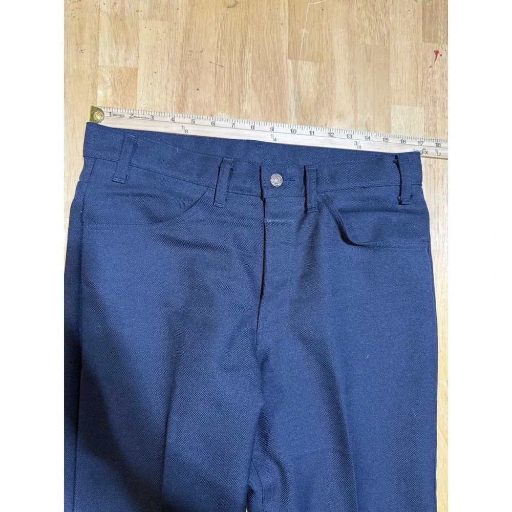 Vintage 1993 Levi's Action Slacks 34x32 Black Bootcut USA Polyester Mens